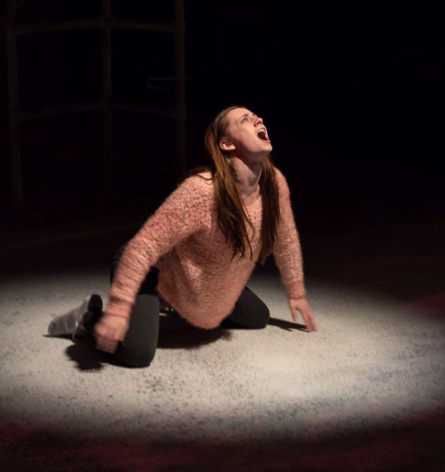 Emily Dowson releasing her inner vampire as Eli in Let The Right One In at ALRA North.