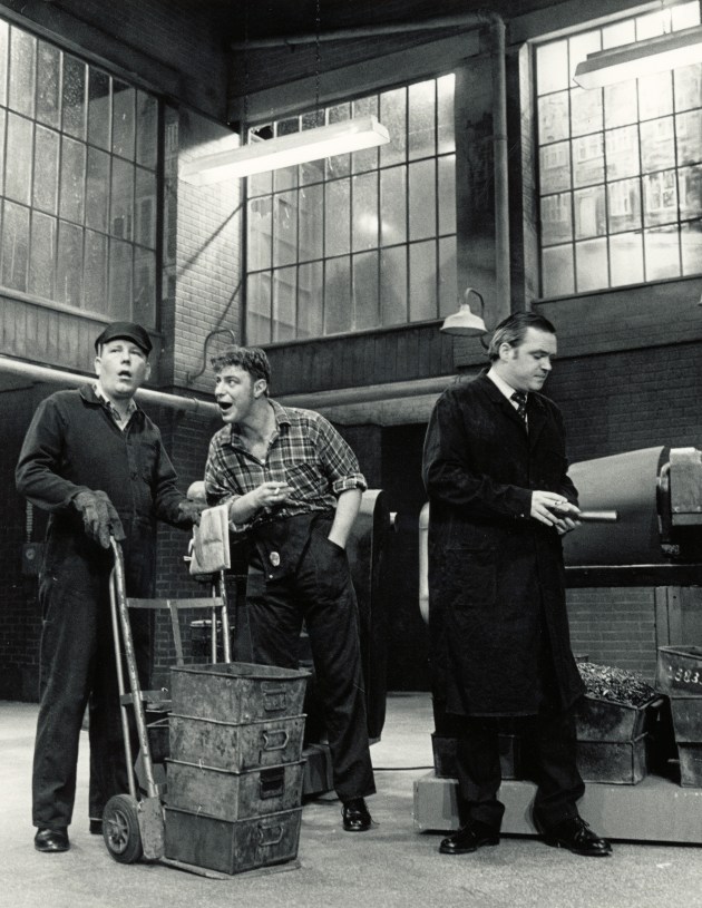 Ian Mercer as Arthur Seaton in the 1988 production of Saturday Night & Sunday Morning at Nottingham playhouse. Designed by Robert Jones, we had working lathes on that stage!